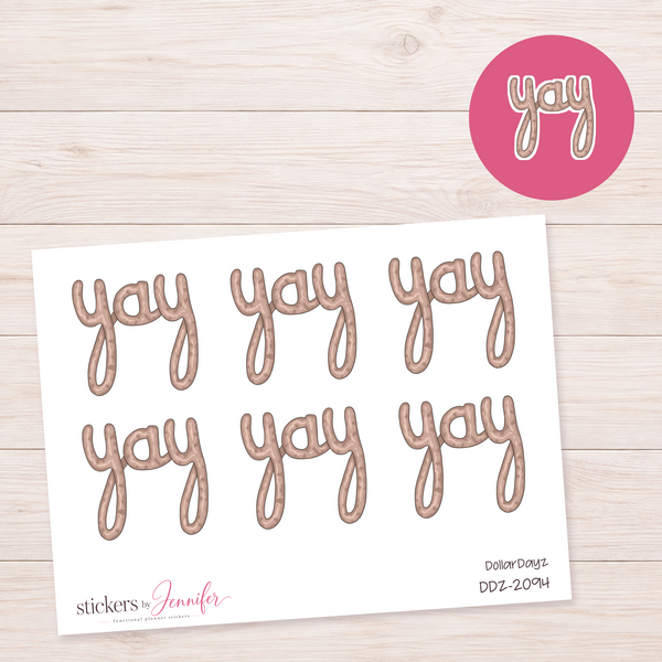 Yay Lettering Planner Stickers | DDZ-2094