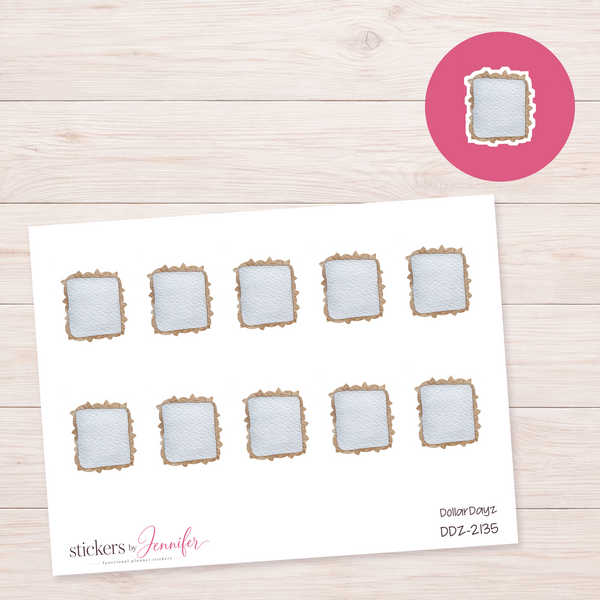 Woven Frame Mirror Planner Stickers | DDZ-2135
