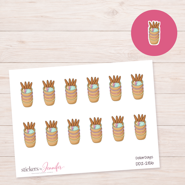Pastel Dessert Cups Planner Stickers | DDZ-2156