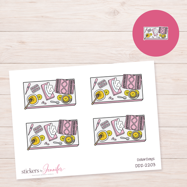 Pale Pink Self-Care Supplies Planner Stickers | DDZ-2203