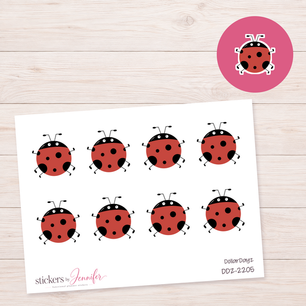 Ladybug Planner Stickers | DDZ-2205
