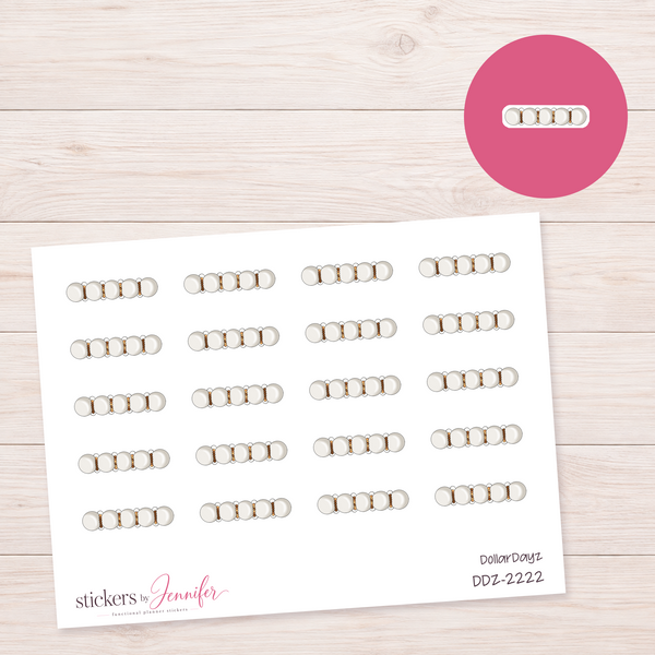 Pearl Hair Clip Planner Stickers | DDZ-2222
