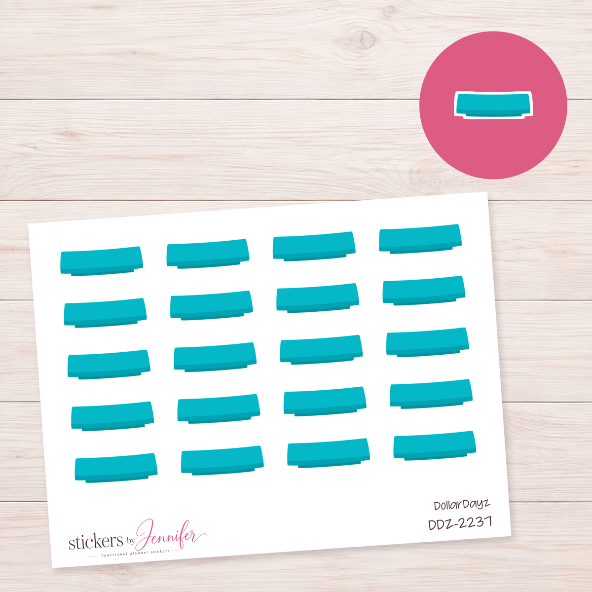 Teal Pencil Case Planner Stickers | DDZ-2237