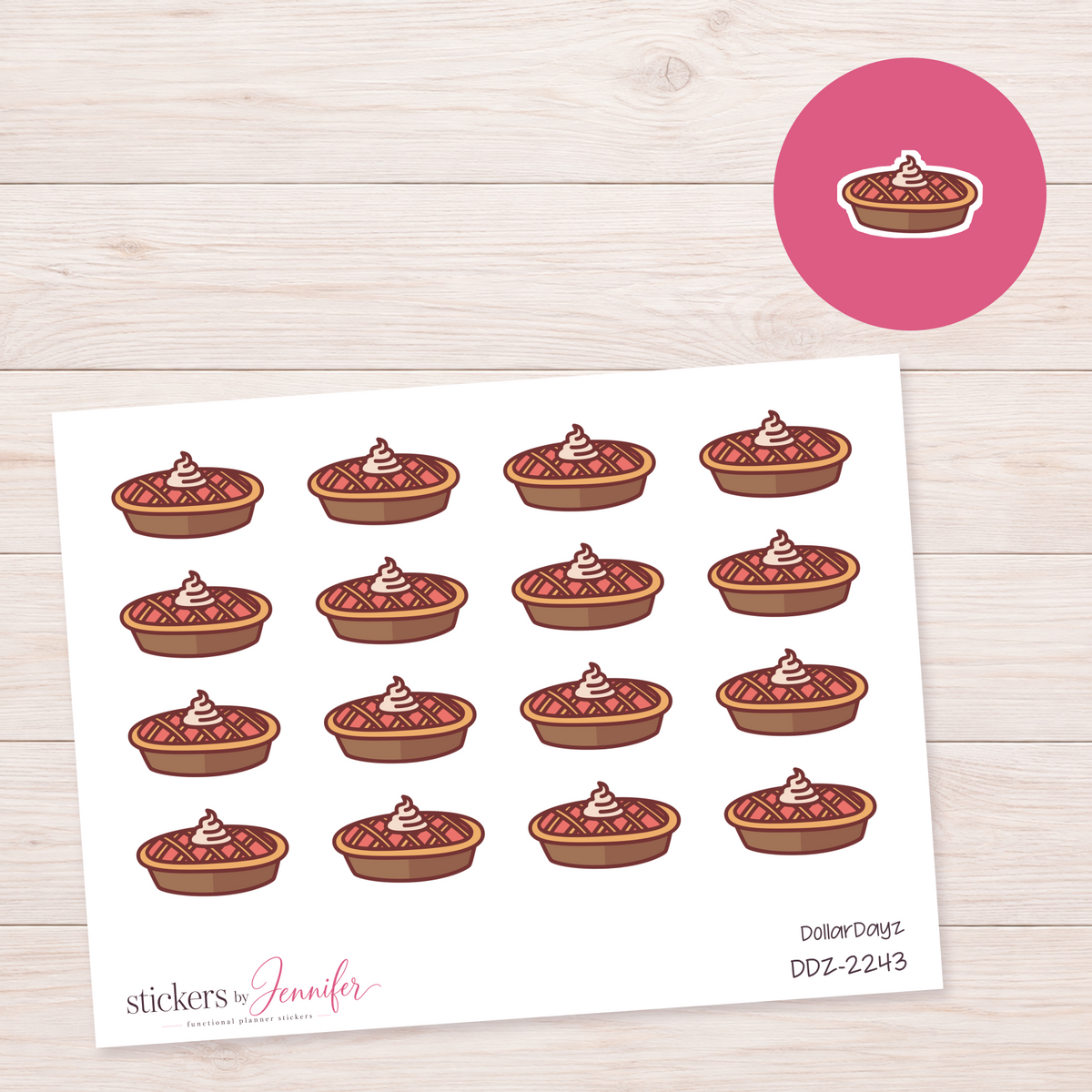 Lattice Pie Planner Stickers | DDZ-2243