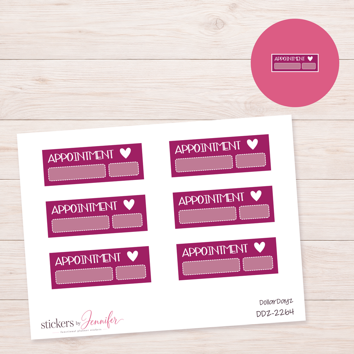 Berry Appointment Label Planner Stickers | DDZ-2264