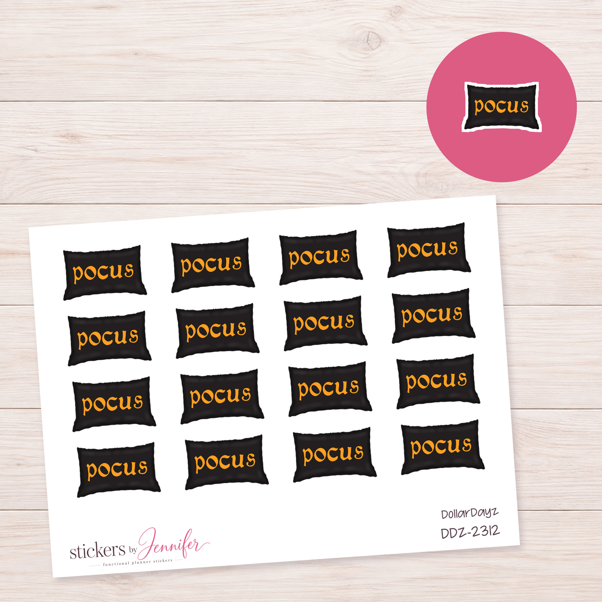 Pocus Pillow Planner Stickers | DDZ-2312
