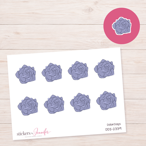 Lavender Rose Planner Stickers | DDZ-2339