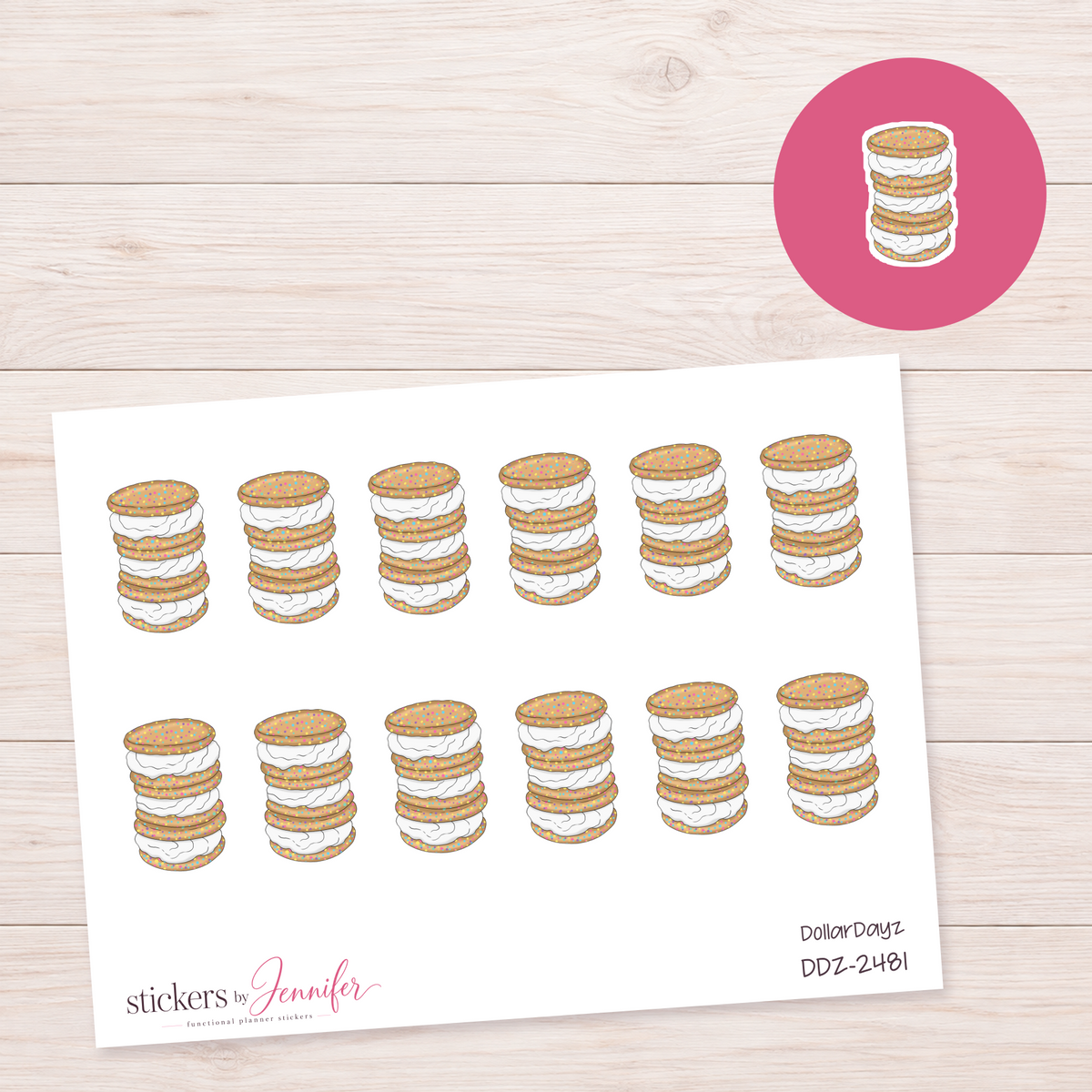Sprinkle Cookie Sandwiches Planner Stickers | DDZ-2481