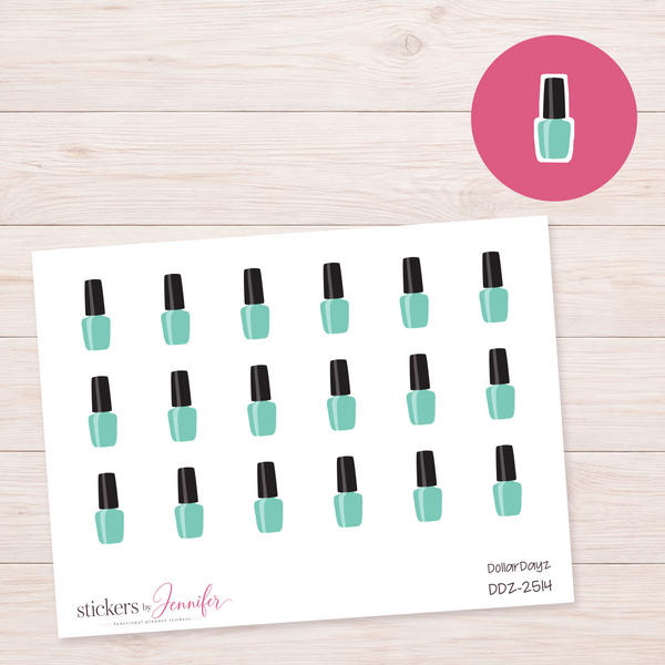 Seafoam Nail Polish Planner Stickers | DDZ-2514