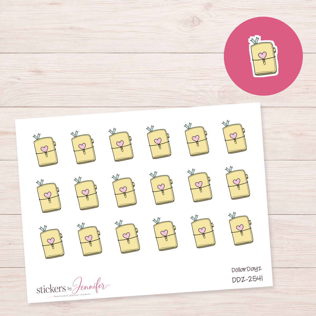 Cream Heart Planner Planner Stickers | DDZ-2541