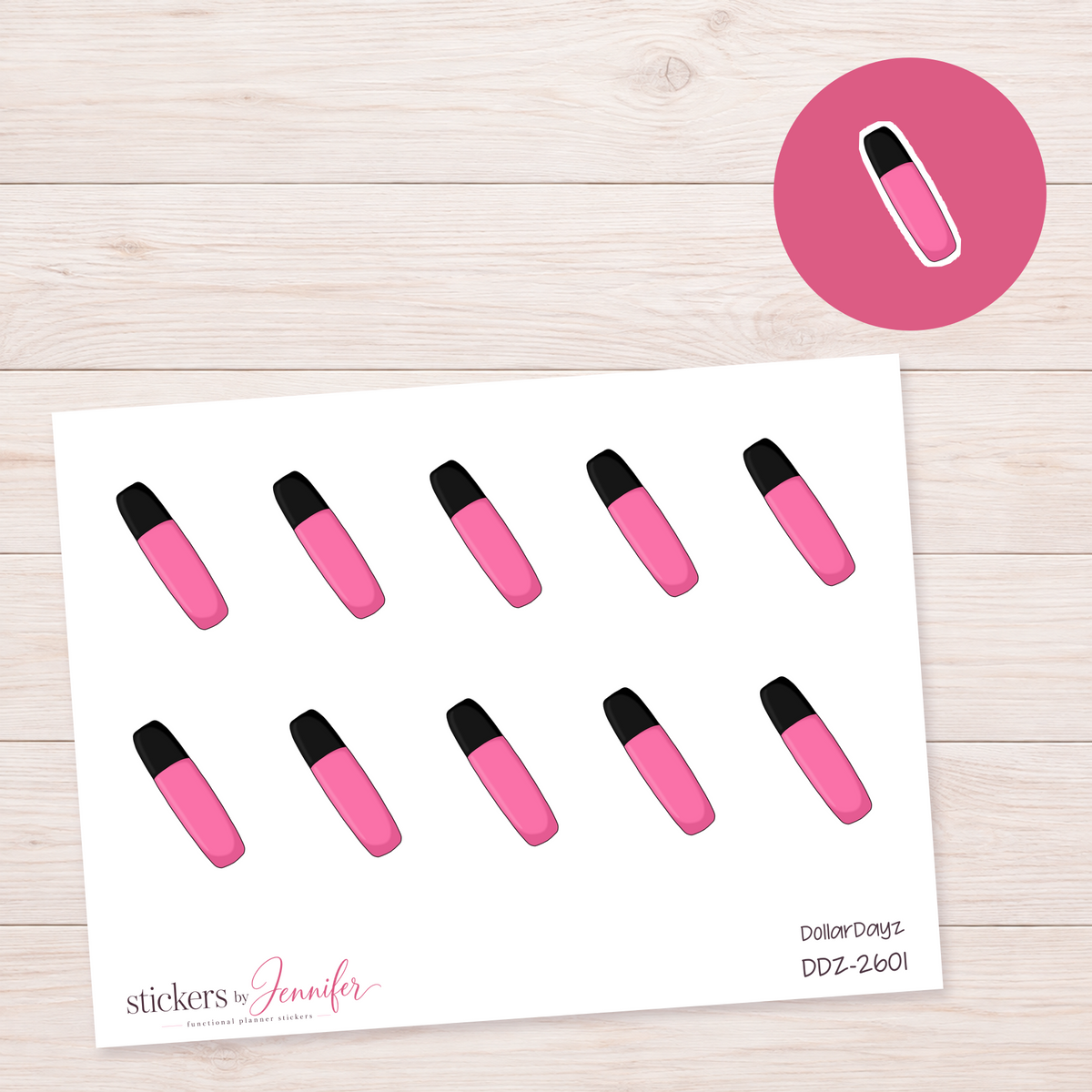 Pink Travel Bottle Planner Stickers | DDZ-2601