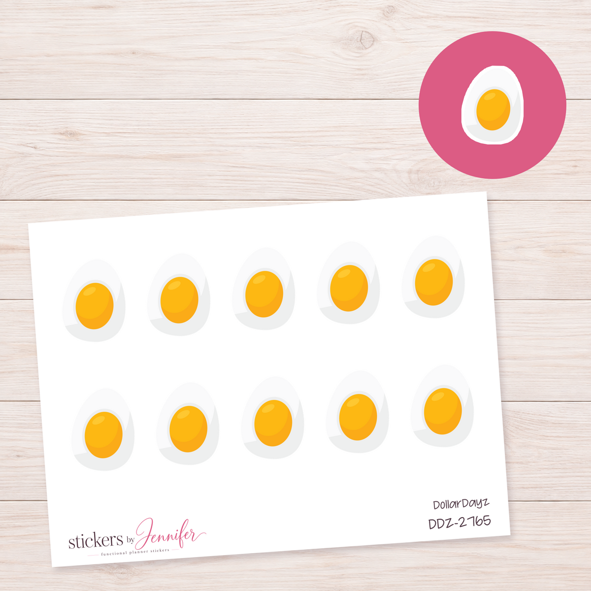 Fried Egg Planner Stickers | DDZ-2765