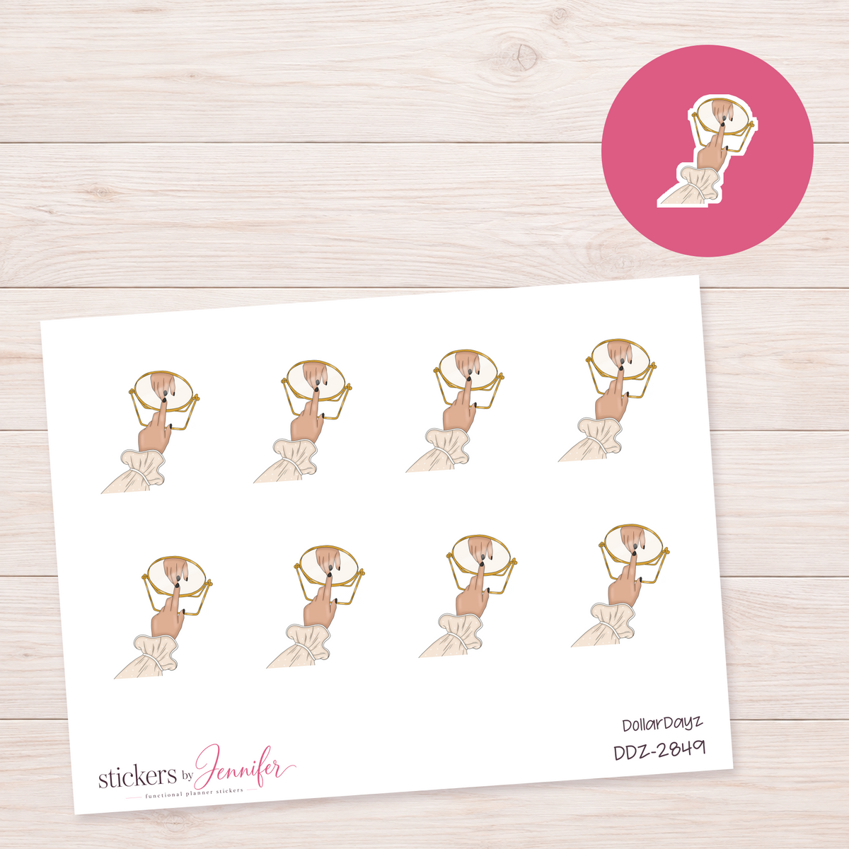 Mirror Care Routine Planner Stickers | DDZ-2849
