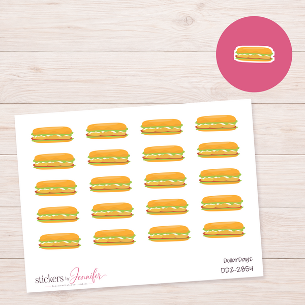 Long Sandwich Planner Stickers | DDZ-2854