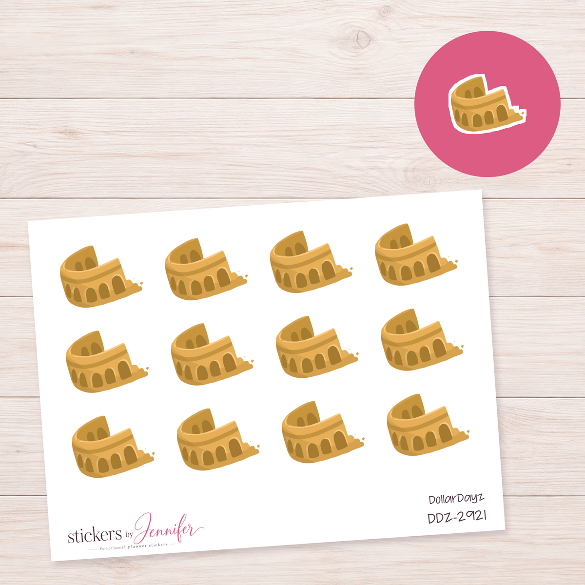 Colosseum Landmark Planner Stickers | DDZ-2921