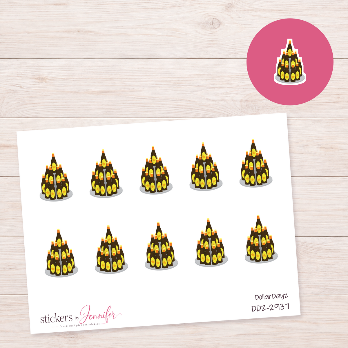 Bottled Drink Display Planner Stickers | DDZ-2937