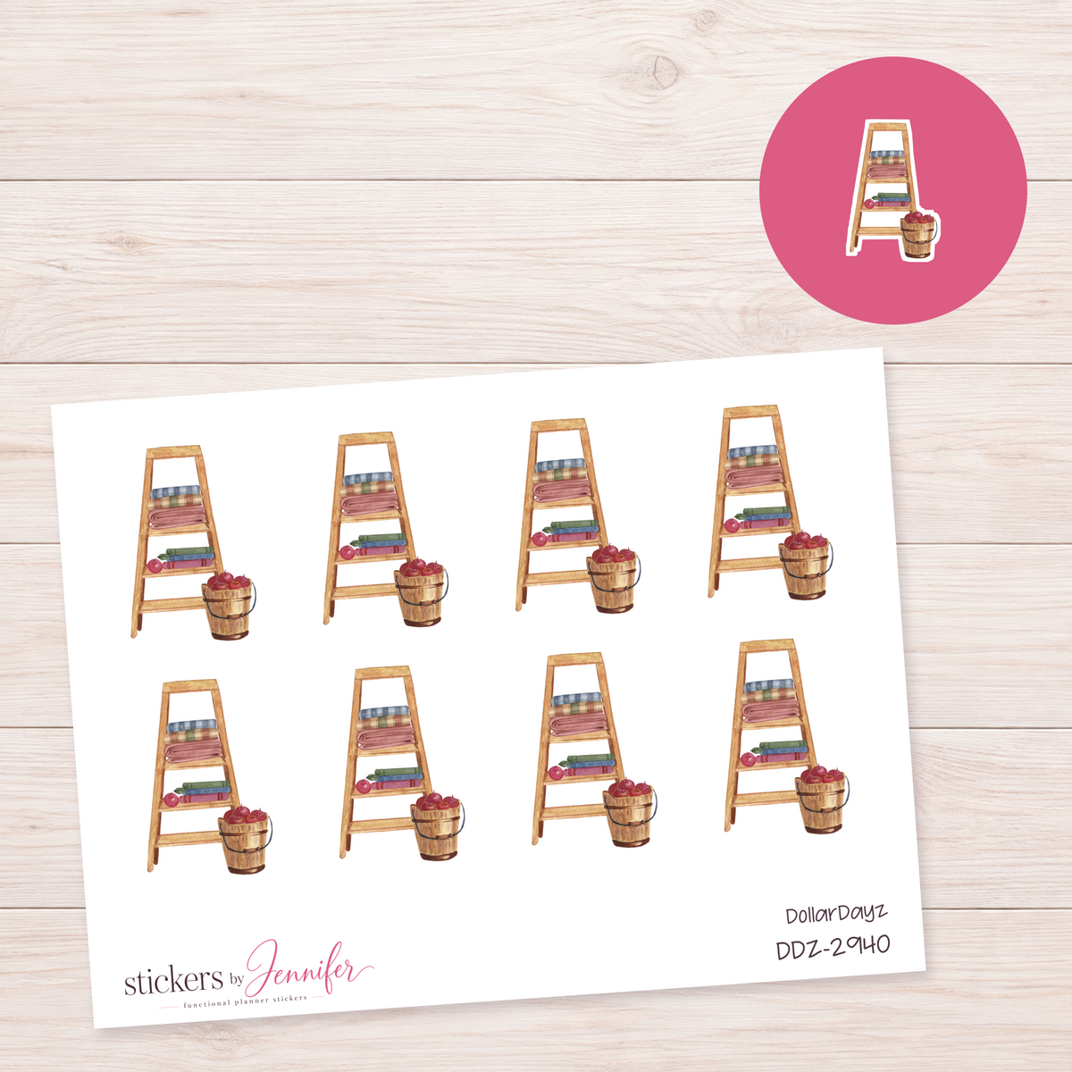 Autumn Ladder Shelf Planner Stickers | DDZ-2940
