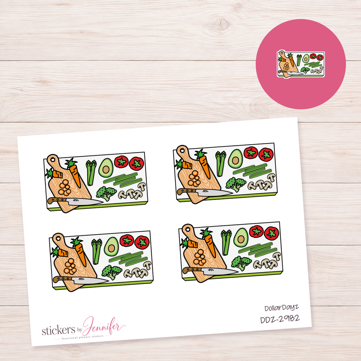 Fresh Vegetable Preparation Planner Stickers | DDZ-2982