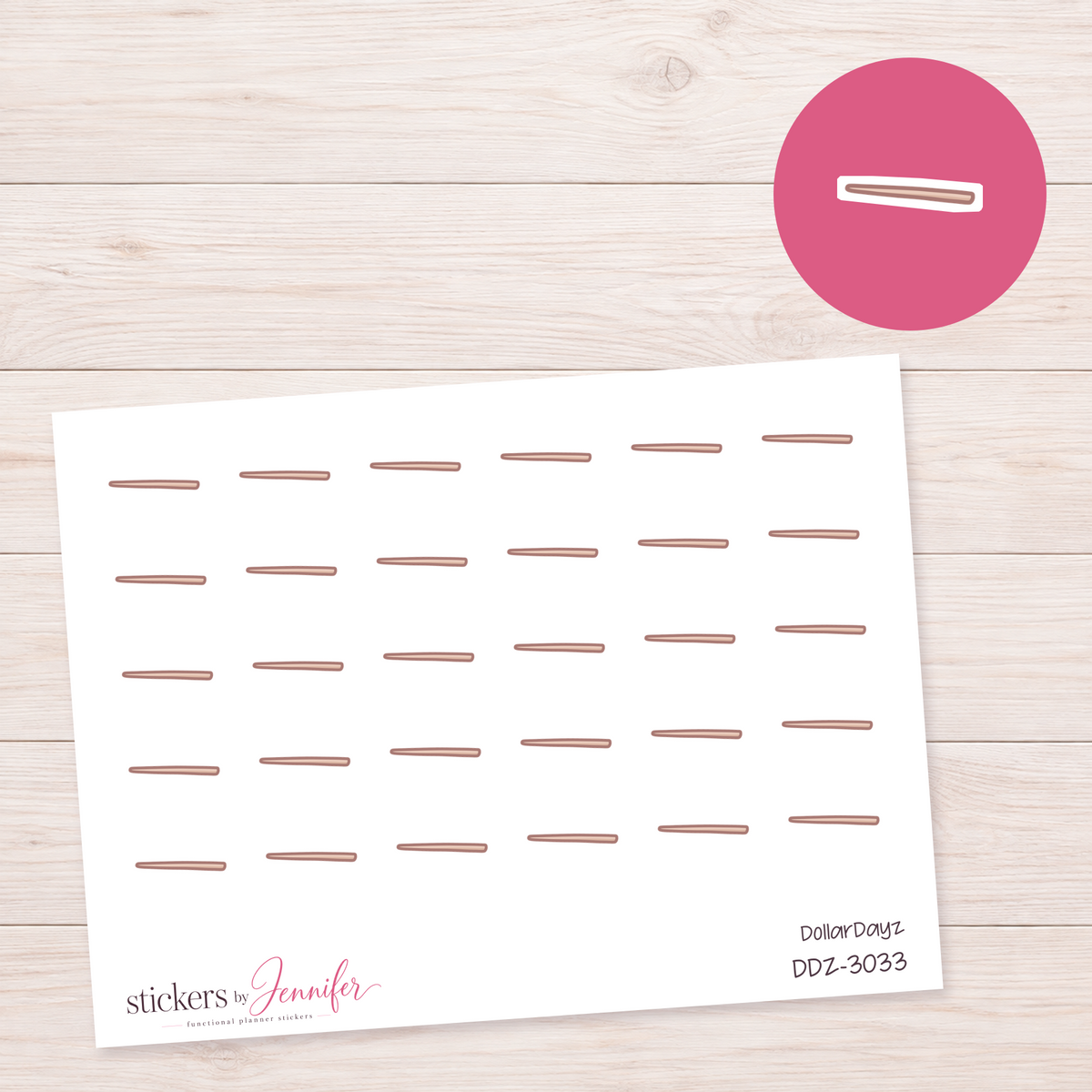 Single Chopstick Planner Stickers | DDZ-3033