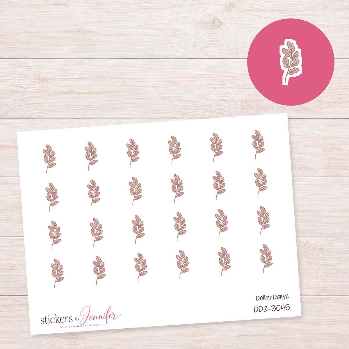 Autumn Leaf Sprig Planner Stickers | DDZ-3045