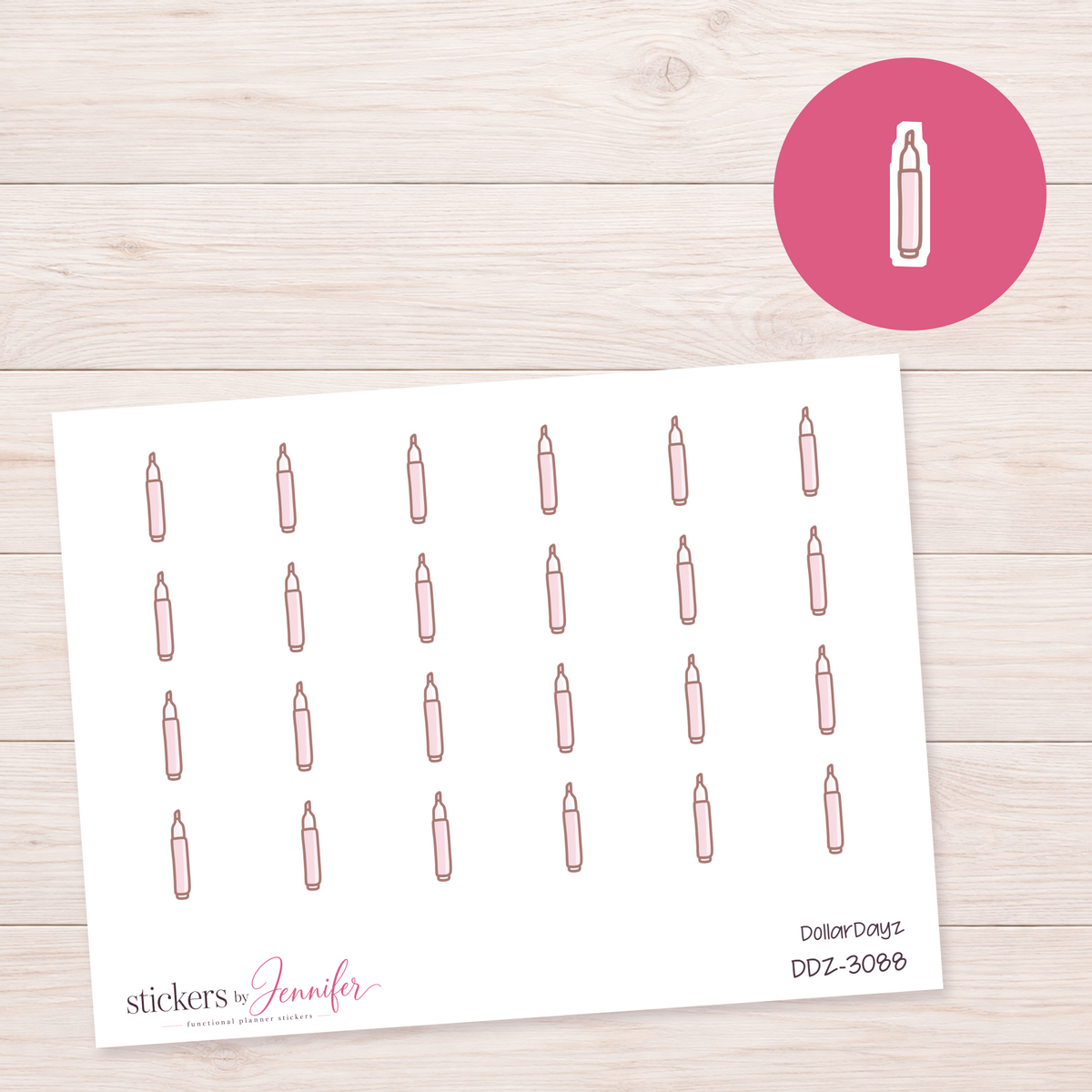 Fine Tip Marker Planner Stickers | DDZ-3088