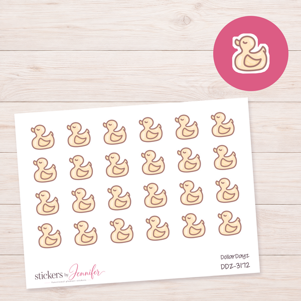 Yellow Rubber Duck Planner Stickers | DDZ-3172