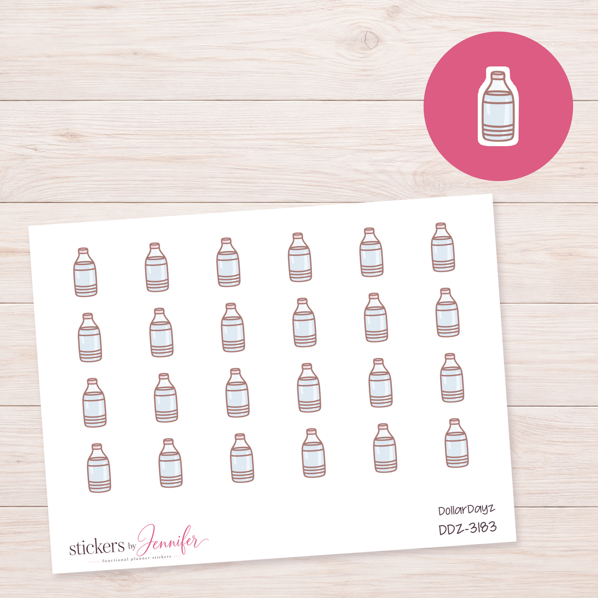 Water Bottle Planner Stickers | DDZ-3183
