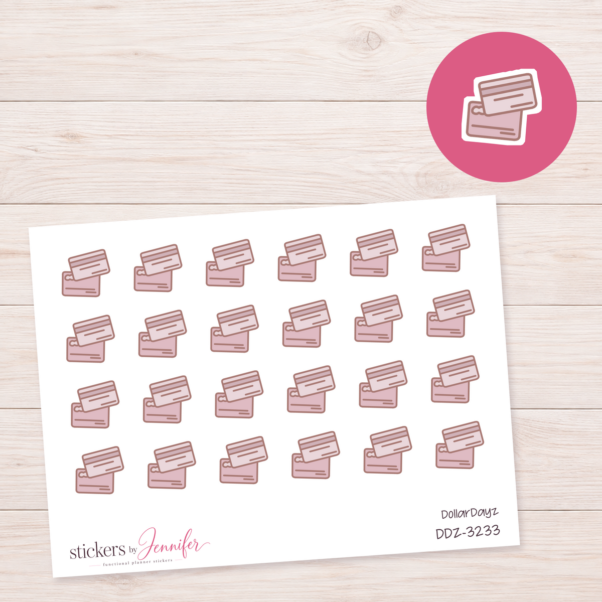 Payment Cards Planner Stickers | DDZ-3233
