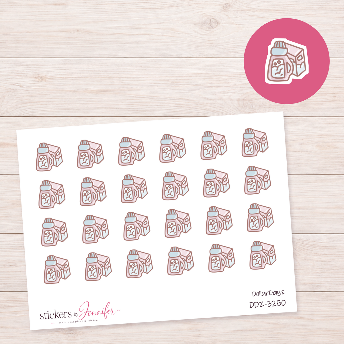Laundry Detergent Planner Stickers | DDZ-3250