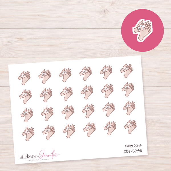 Washing Hands with Bubbles Planner Stickers | DDZ-3285