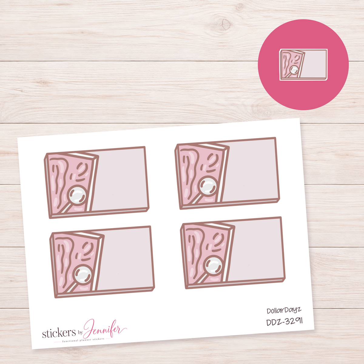 Summer Accessories Note Box Planner Stickers | DDZ-3291