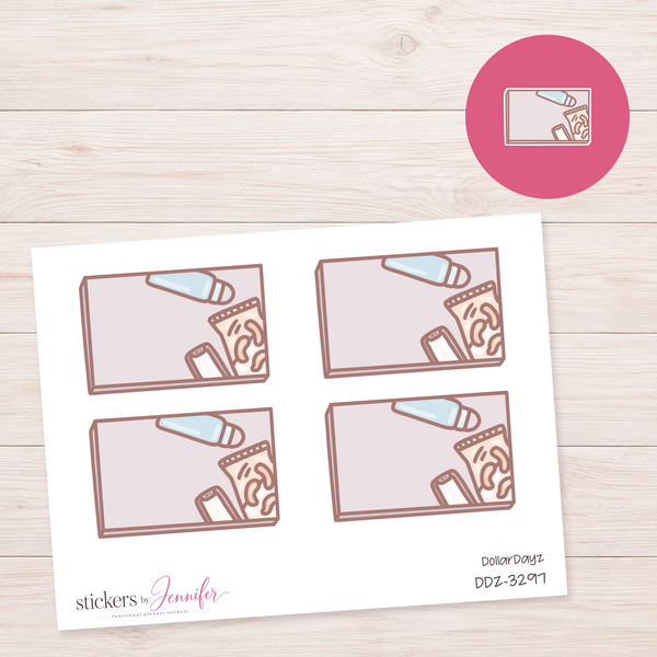 Travel Essentials Note Box Planner Stickers | DDZ-3297