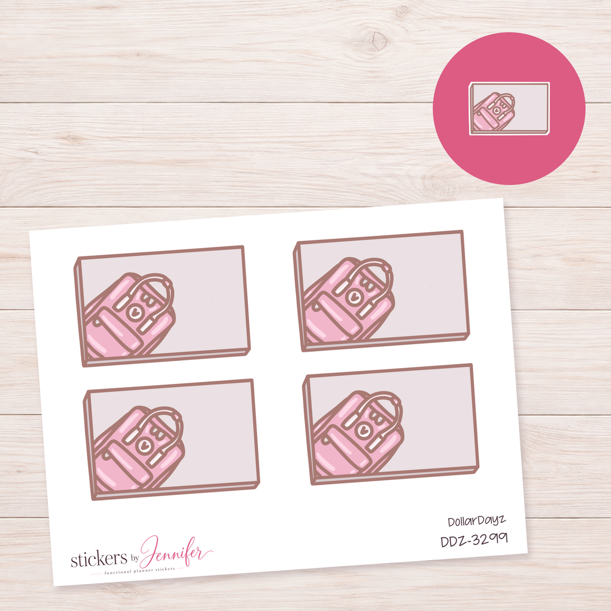 Camera Note Box Planner Stickers | DDZ-3299