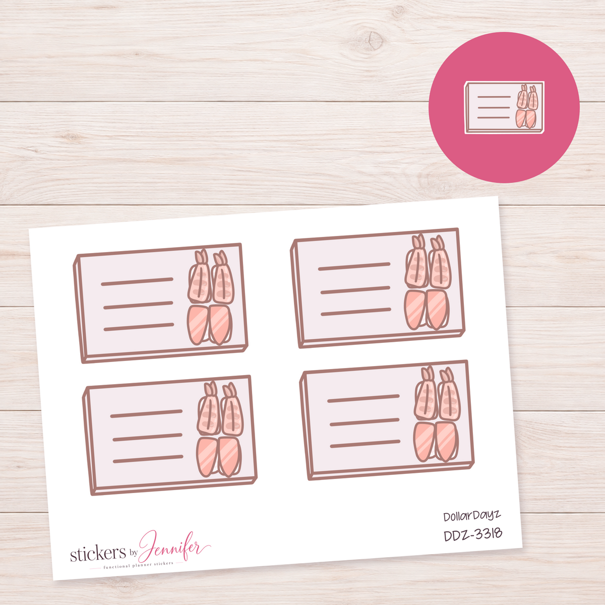 Sushi Lined Box Planner Stickers | DDZ-3318