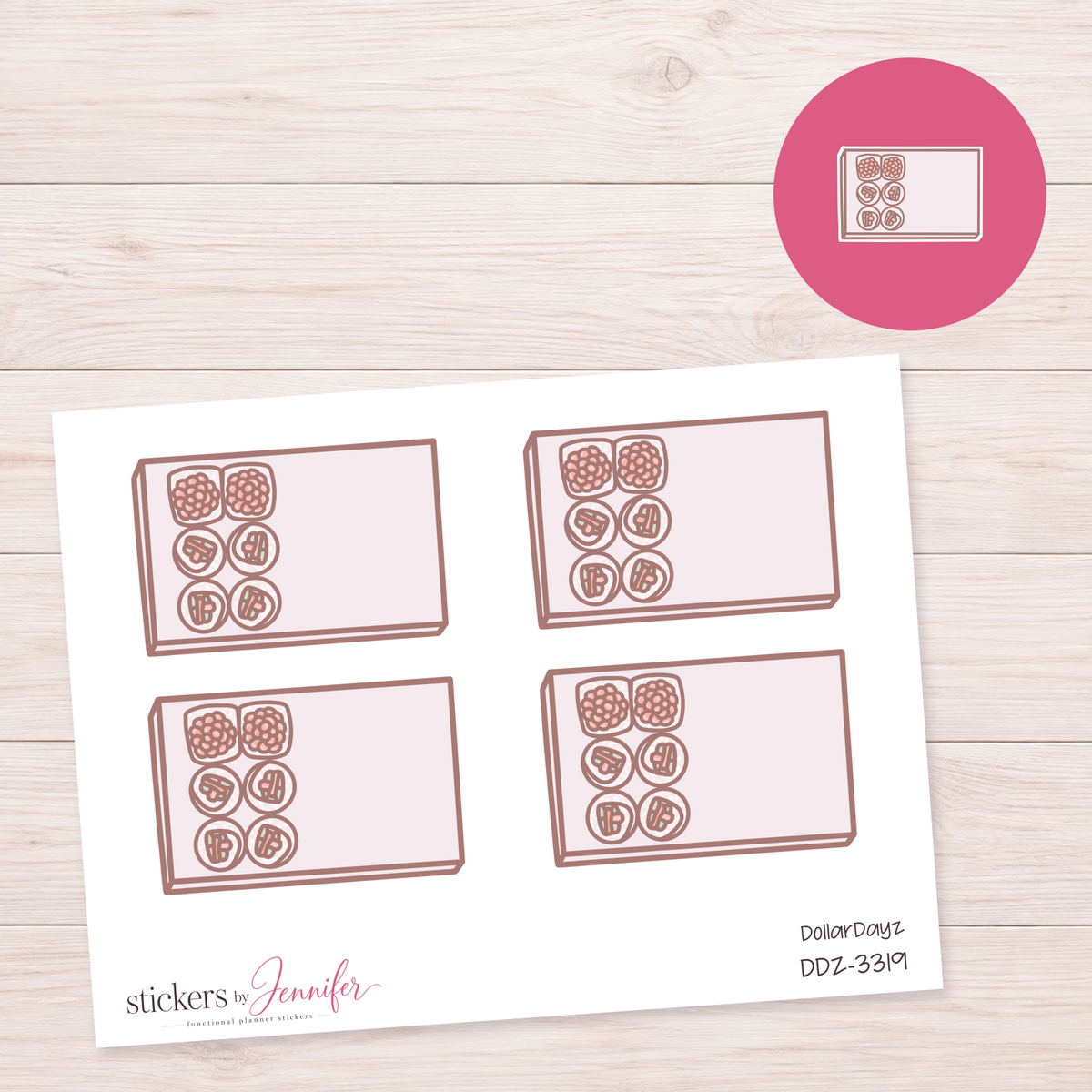 Sushi Roll Note Box Planner Stickers | DDZ-3319