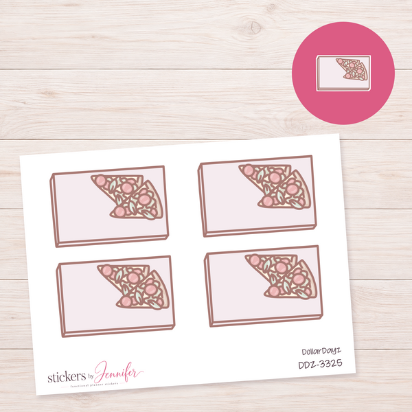Two Pizza Slices Note Box Planner Stickers | DDZ-3325