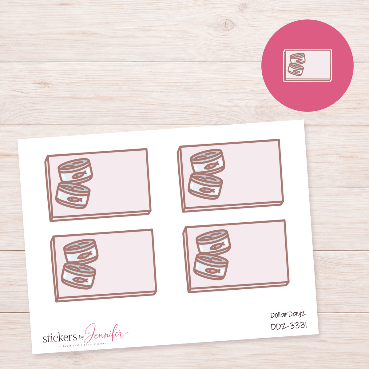 Pet Food Cans Note Box Planner Stickers | DDZ-3331