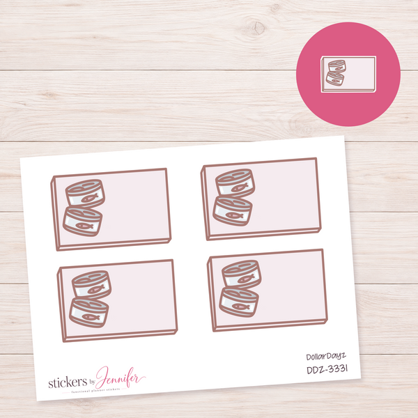 Pet Food Cans Note Box Planner Stickers | DDZ-3331