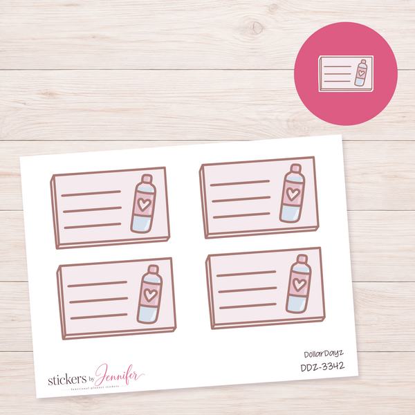 Pet Shampoo Lined Box Planner Stickers | DDZ-3342