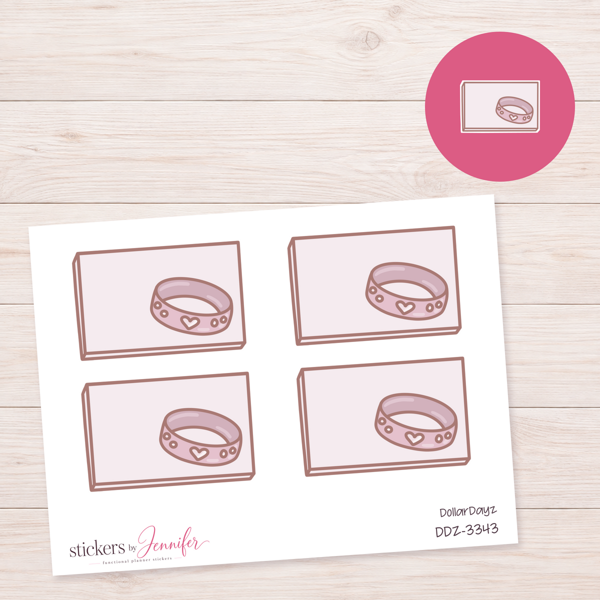Pet Collar Note Box Planner Stickers | DDZ-3343