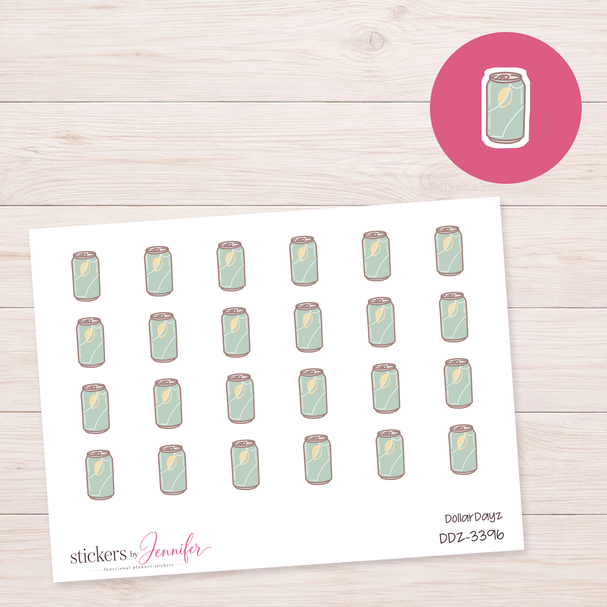 Lemon Soda Can Planner Stickers | DDZ-3396