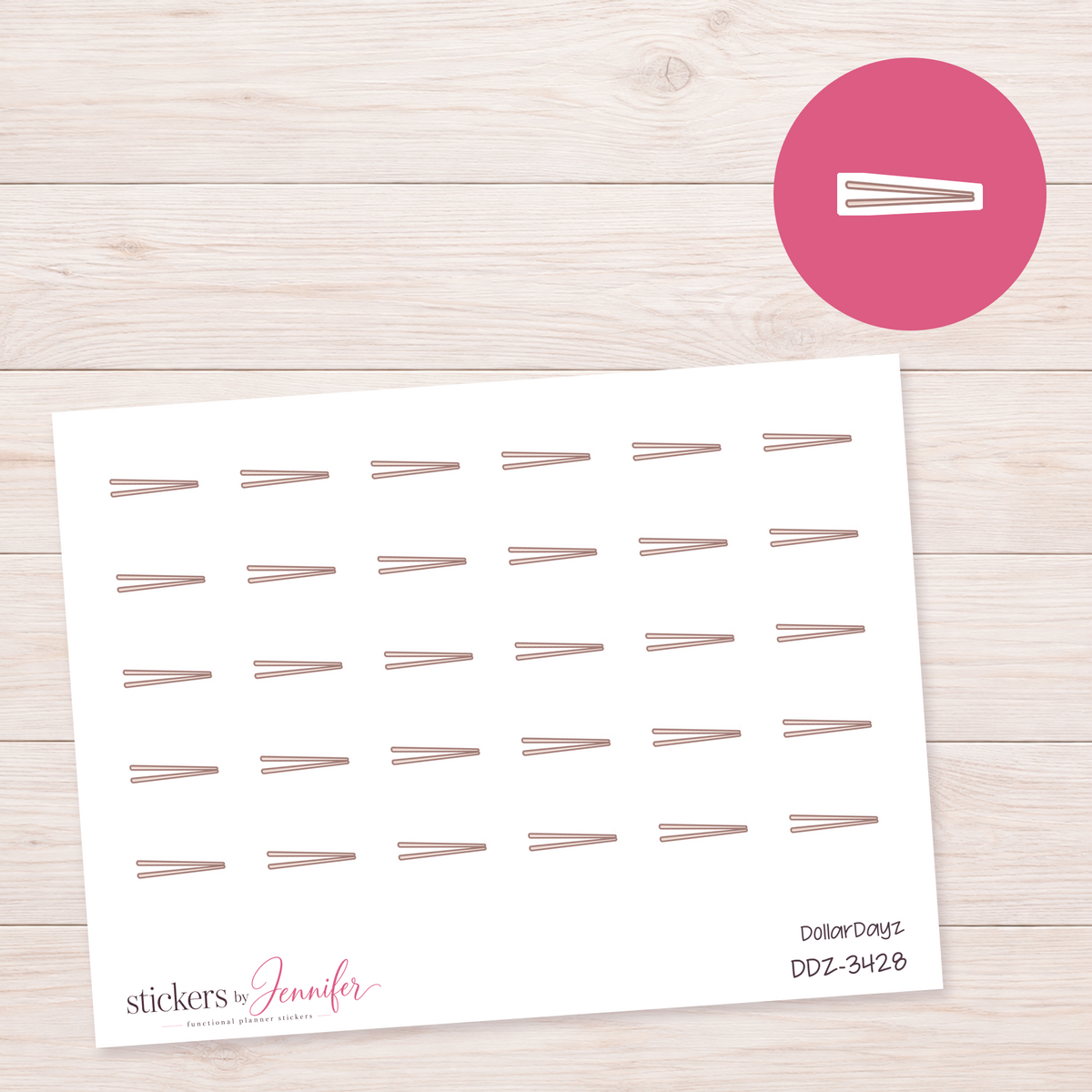 Open Chopsticks Planner Stickers | DDZ-3428