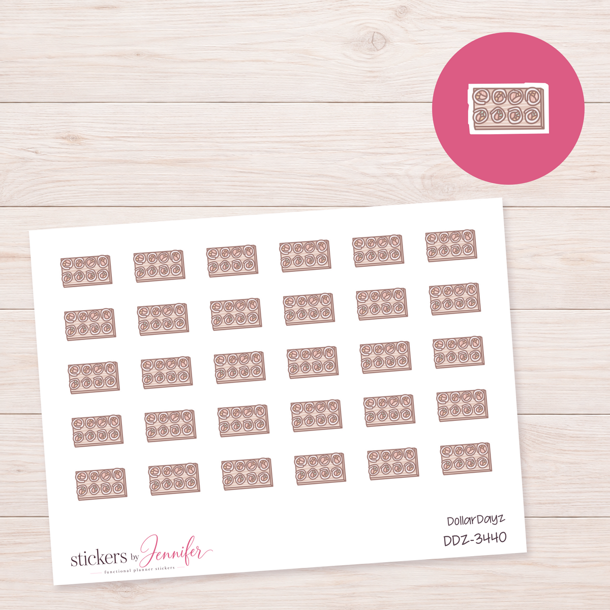 Sushi Roll Tray Planner Stickers | DDZ-3440