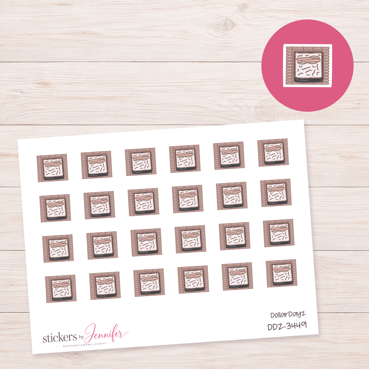 Sushi Rolling Mat Planner Stickers | DDZ-3449