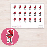 Barbecue Planner Stickers | DDZ-3472 — 4 × 3 inch sheet and enlarged sticker detail