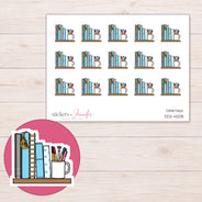 Planner Books and Pen Cup Planner Stickers | DDZ-4008 — 4 × 3 inch sheet and enlarged sticker detail