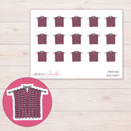 Pink Knitting Project Planner Stickers | DDZ-4287 — 4 × 3 inch sheet and enlarged sticker detail