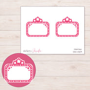 Pink Star Movie Marquee Planner Stickers | DDZ-4309 — 4 × 3 inch sheet and enlarged sticker detail