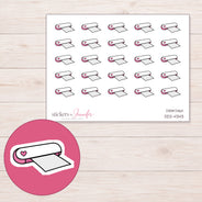 Pink Heart Cutting Machine Planner Stickers | DDZ-4343 — 4 × 3 inch sheet and enlarged sticker detail