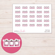 Pink Hanging Photo Frames Planner Stickers | DDZ-4997 — 4 × 3 inch sheet and enlarged sticker detail